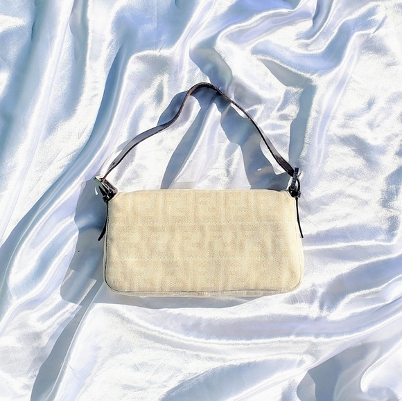 🍦SOLD FENDI ZUCCA BAGUETTE IN BEIGE🍦 - Picture 2 of 13